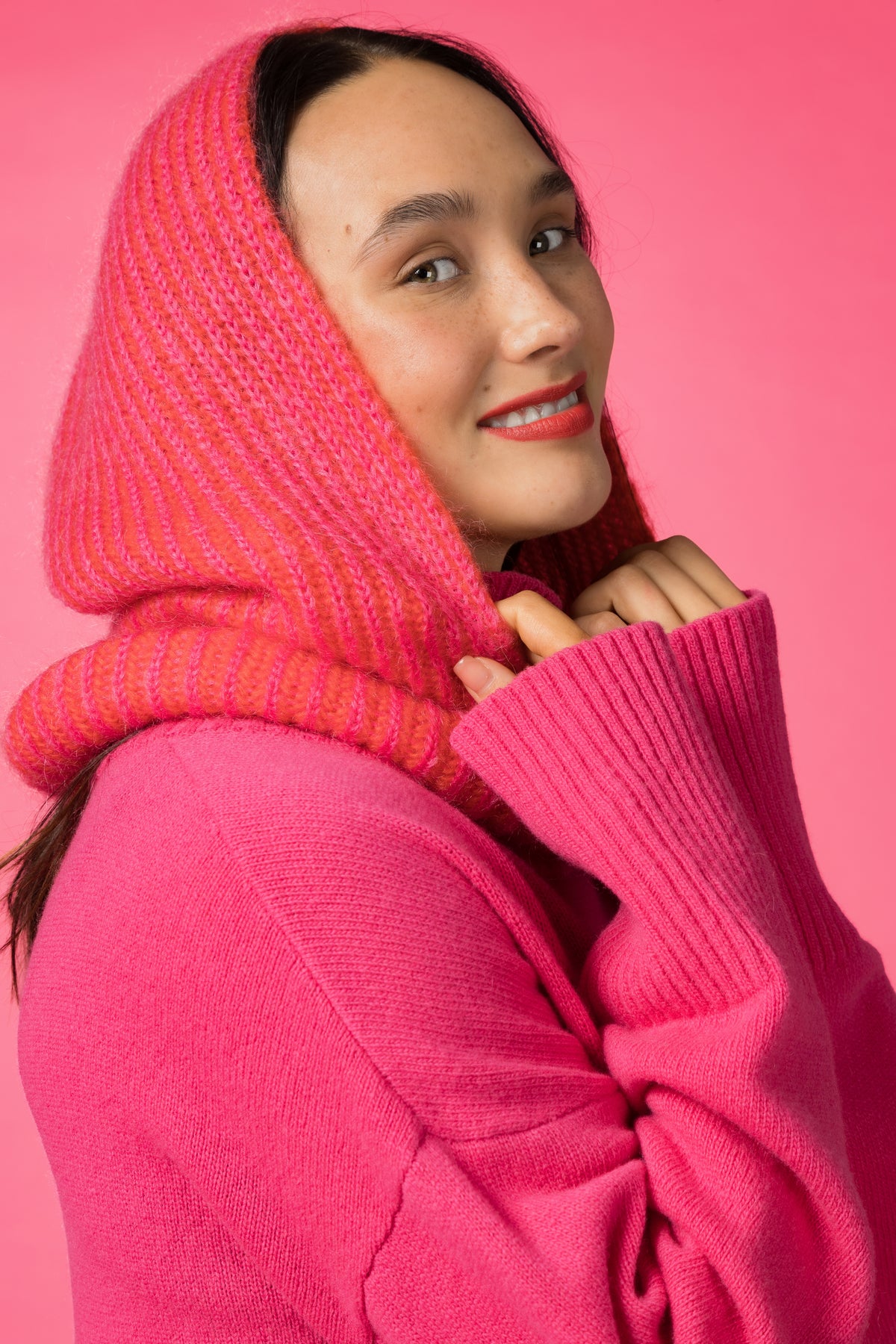 LUNA Balaclava, punainen/pinkki